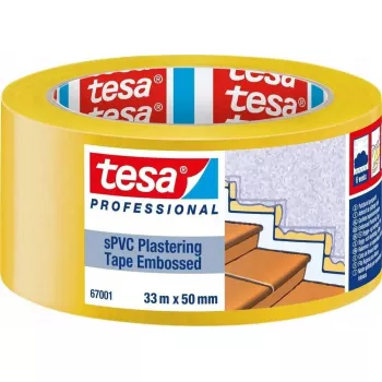Tinkavimo juosta Tesa 67001 33 m x 50 mm reljefinė geltona