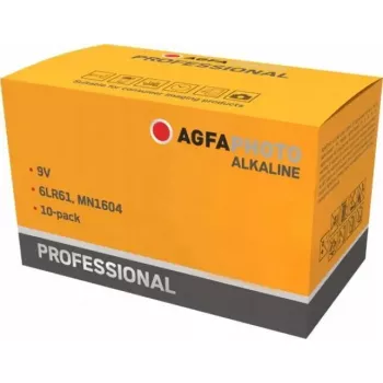 AGFA Professional 9V šarminė baterija – 10 vnt. pakuotė