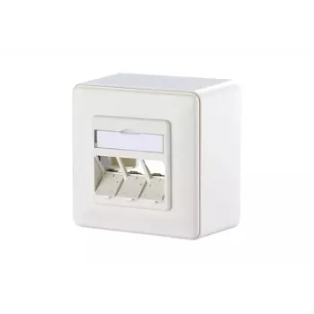 Sieninė plokštė Metz Connect 1309160002-E RJ-45 balta 85x85 mm