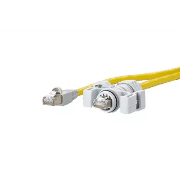 Tinklo kabelis METZ CONNECT E-DAT V6 2m Cat6 S/FTP geltonas