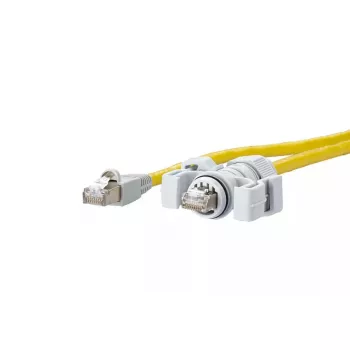 Tinklo kabelis METZ CONNECT E-DAT V6 10 m Cat6 S/FTP Geltonas