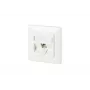 Kištukinis lizdas RJ-45 BTR NETCOM 130B11D11002-E Baltas