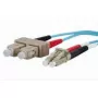 Skaidulinis optinis kabelis METZ CONNECT 151J1EOJO10E 2x SC 2x LC OM3 1 m Aqua