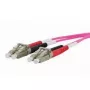 Skaidulinis optinis kabelis METZ CONNECT 151S1JOJO20E 2 m 2x LC rožinis