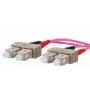 Skaidulinis optinis kabelis METZ CONNECT 151S1EOEO20E 2x SC OM4 2 m Rožinis