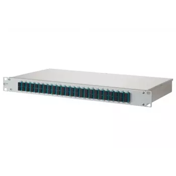 Patch panel 1U BTR METZ CONNECT 150255BA24-E su SC jungtimis, montuojamas į stelažą 482,6×44,5×242,5 mm