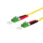 Skiemeninis šviesolaidinis kabelis METZ CONNECT 151P1JAJA50E LC/APC OS2 5 m geltonas