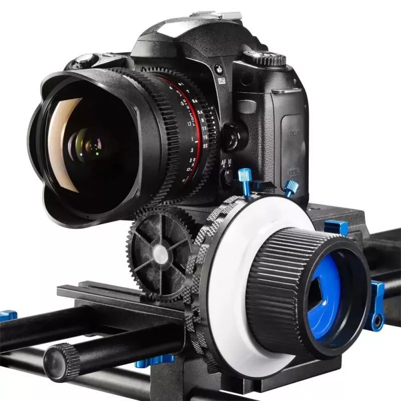 Walimex Follow Focus F3 juoda mėlyna balta aliuminis plastikas 460g