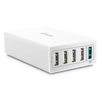 Fantec QC3-A51 Universal White AC Fast Charging – 4 USB prievadų greitasis įkroviklis