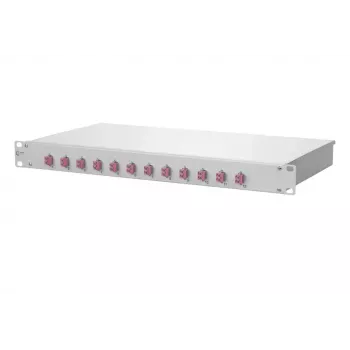 Patch panel METZ CONNECT 1502577512-F 1U LC jungtys Baltas Aliuminis Plienas