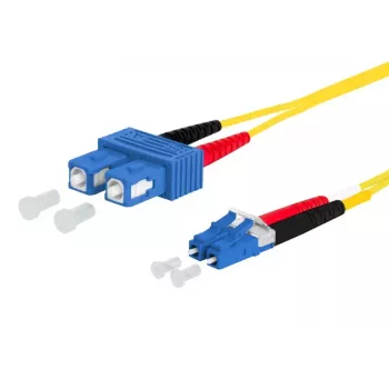 Skiemeninis šviesolaidinis kabelis METZ CONNECT 151P1EOJO25E SC LC I-V(ZN) H 2,5 m geltonas