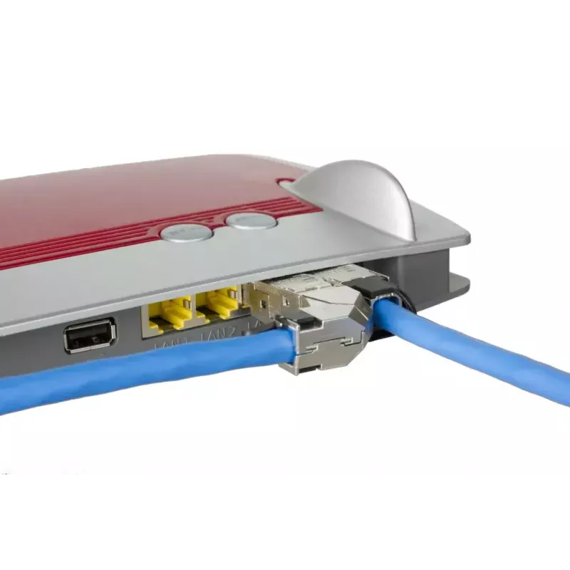 METZ CONNECT 40G RJ45 lauko kištukas pro 360 mėlynas vyriškas jungtis