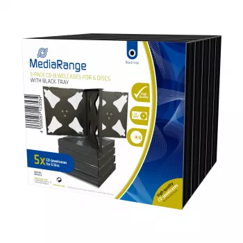 Jewel dėklas MediaRange BOX34-6 6 diskų juodas