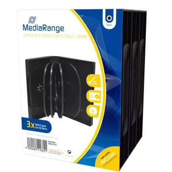 DVD dėklas MediaRange BOX35-10 juodas 10 diskų