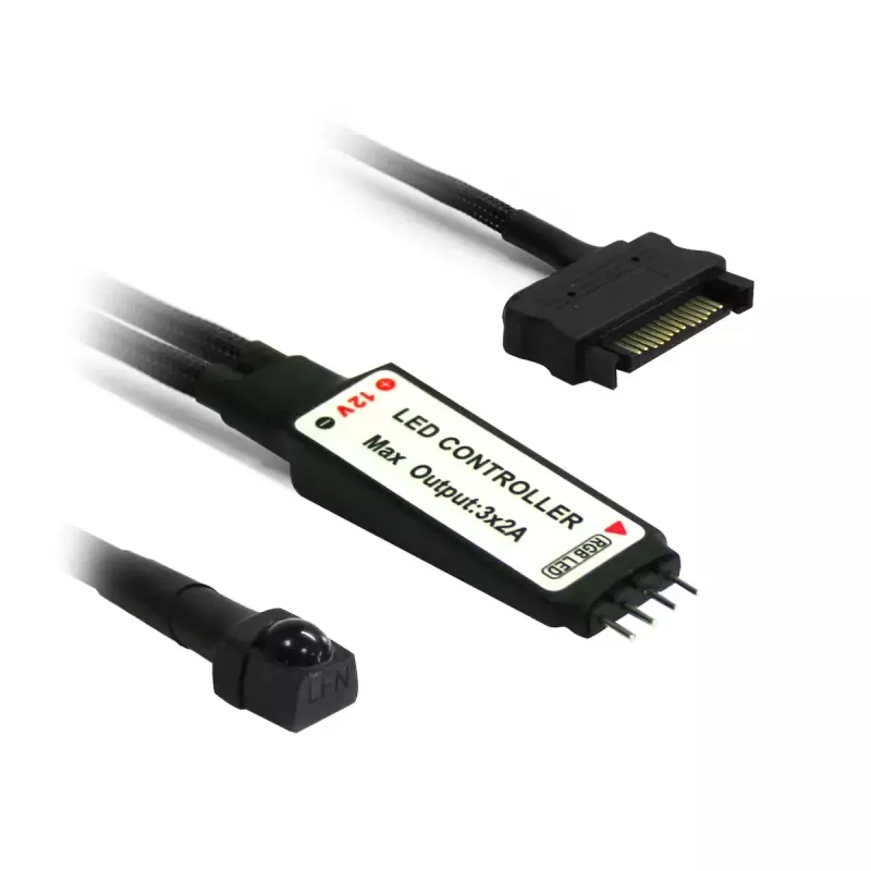 Belaidis RGB LED valdiklis Nanoxia NXRGBC juodas/baltas