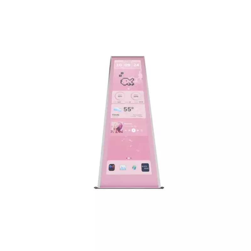 Liečiamasis ekranas HYTE Y70 Touch Display Upgrade Strawberry Milk – 14,5 colio rožinis jutiklinis ekranas