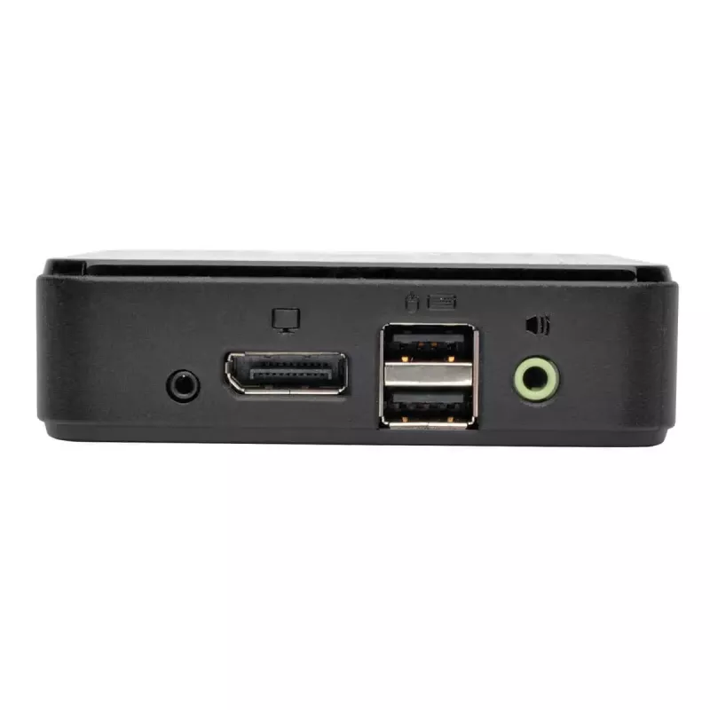 KVM jungiklis 2 prievadų DisplayPort Tripp Lite B004-DP2UA2-K, 4K@60Hz, USB klaviatūra/pelė, garsas, kabeliai