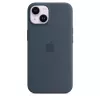 Silicinio dėklo dangtelis Apple iPhone 14 MagSafe Storm Blue