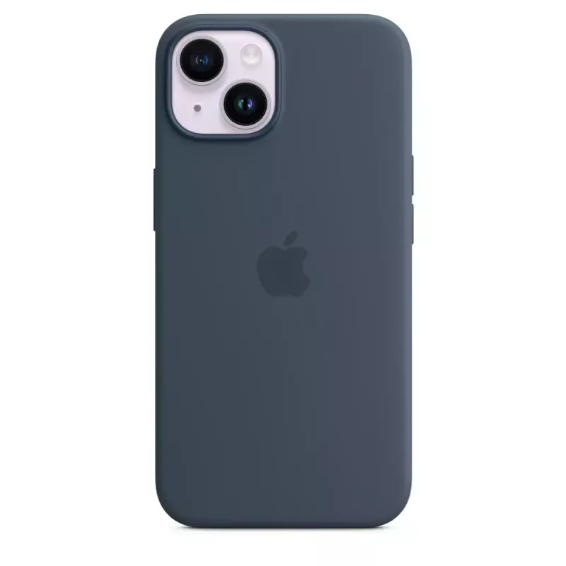 Silicinio dėklo dangtelis Apple iPhone 14 MagSafe Storm Blue