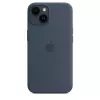 Silicinio dėklo dangtelis Apple iPhone 14 MagSafe Storm Blue