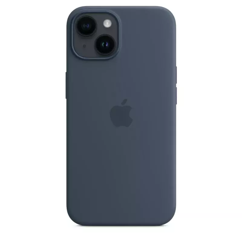 Silicinio dėklo dangtelis Apple iPhone 14 MagSafe Storm Blue