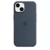Silicinio dėklo dangtelis Apple iPhone 14 MagSafe Storm Blue