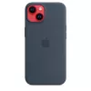 Silicinio dėklo dangtelis Apple iPhone 14 MagSafe Storm Blue