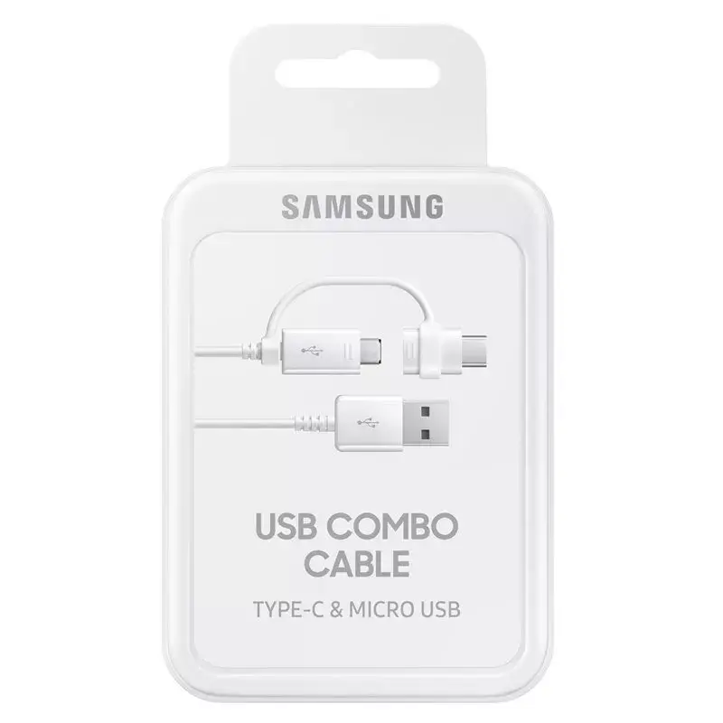 USB laidas Samsung EP-DG930 1,5 m USB A USB C / Micro-USB B baltas