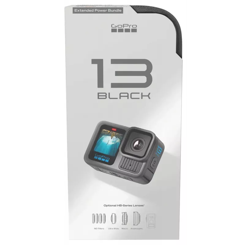 Veiksmo kamera GoPro HERO13 Black Power Bundle — 5.3K Ultra HD, 240 kadrų/s, 27,6 MP, 177° FOV