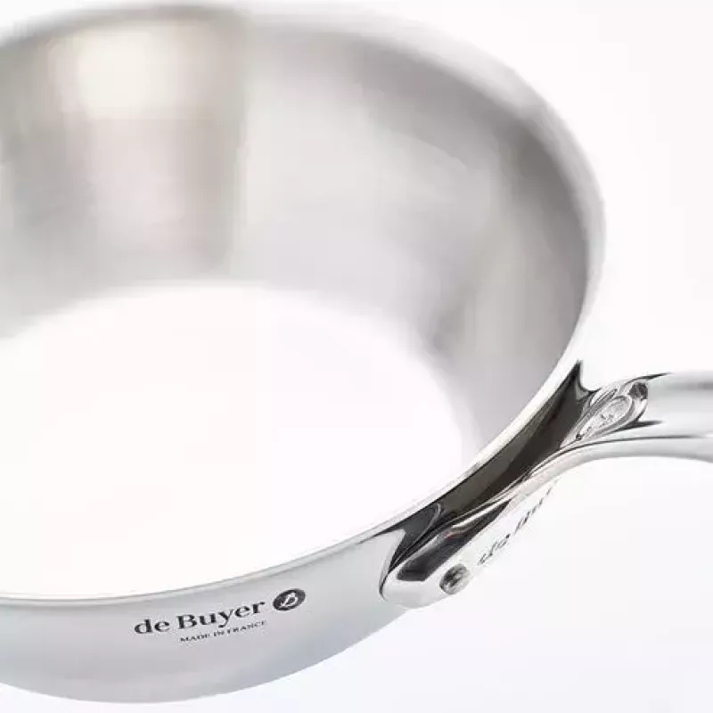 Keptuvė wok tipo de Buyer 3736.24 apvali nerūdijančio plieno 24 cm