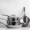Keptuvė wok tipo de Buyer 3736.24 apvali nerūdijančio plieno 24 cm