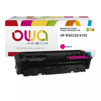 OWA Armor K18975OW suderinama tonerio kasetė, skirta HP W2033X, magenta, 6 000 puslapių