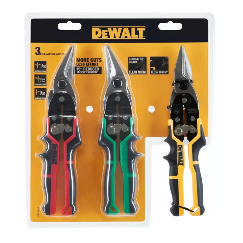 DeWALT DWHT14676-0 žirklių rinkinys skardai pjaustyti, 3 vnt.