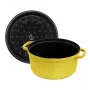 Ketaus apvalus puodas La Cocotte 26 cm, Staub, Citron – emaliuotas troškintuvas, tinkamas orkaitei