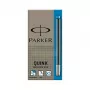 Parker 1950383 rašalo kasetės Parker plunksninukams, 5 vnt., skalbiama mėlyna