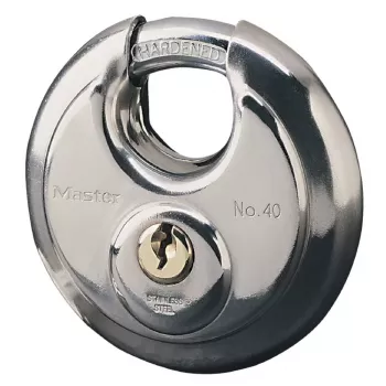 MASTER LOCK 40EURD Disko spyna 70 mm nerūdijančio plieno korpusu su uždengtu kilpa