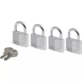 MASTERLOCK 9140EURQNOP 40 mm kombinacinių spynų rinkinys (4 vnt.) – žalvarinis korpusas