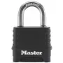 MASTER LOCK M178EURD spyna 57 mm platus Excell cinko korpusas su savo kodu juoda