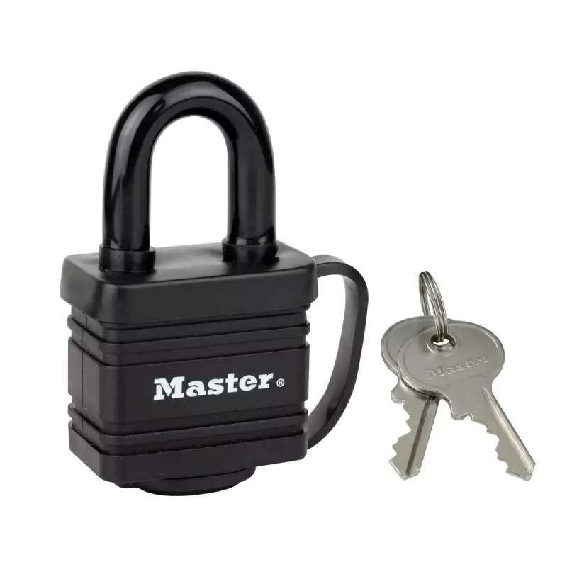 Pakabinama spyna MASTER LOCK 7804EURT 2 vnt. 40 mm laminuotas plienas juoda