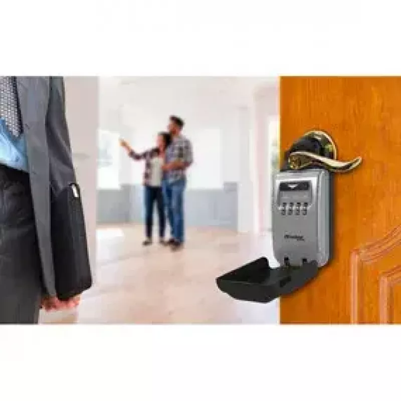 Nešiojamas seifas MASTER LOCK 5420EURD su kombinaciniu užraktu, pilka spalva