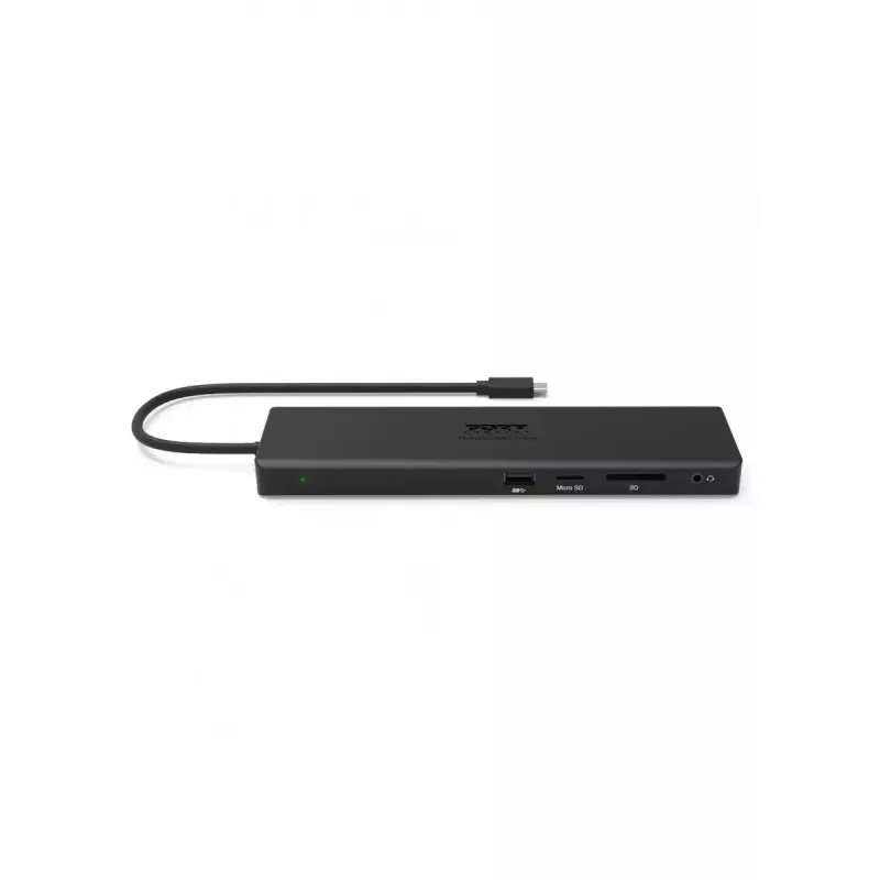 Dokavimo stotelė nešiojamam kompiuteriui Port Designs 901906-W USB 3.2 Gen 2 Type-C juoda