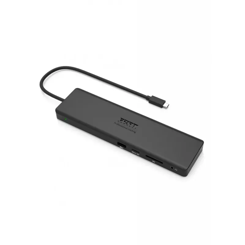 Dokavimo stotelė nešiojamam kompiuteriui Port Designs 901906-W USB 3.2 Gen 2 Type-C juoda
