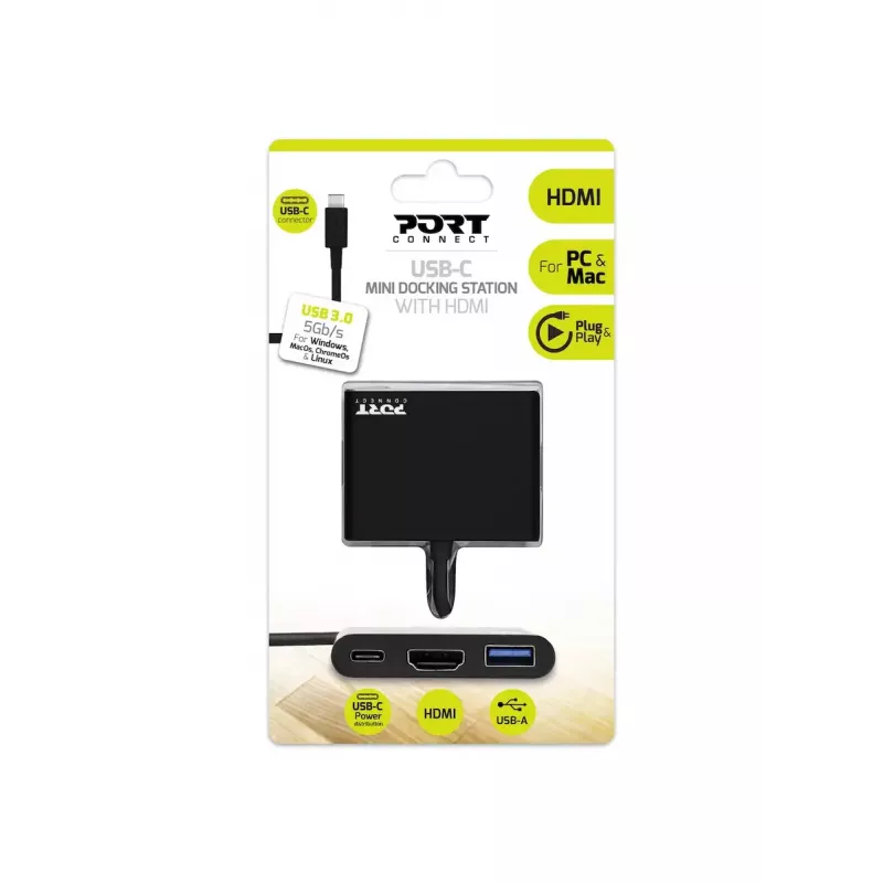 Port Designs 900140 USB-C mini docking stotelė su HDMI