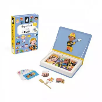 JANOD Magnetibook Jobs magnetinis profesijų rinkinys, 3–6 m., mėlynas