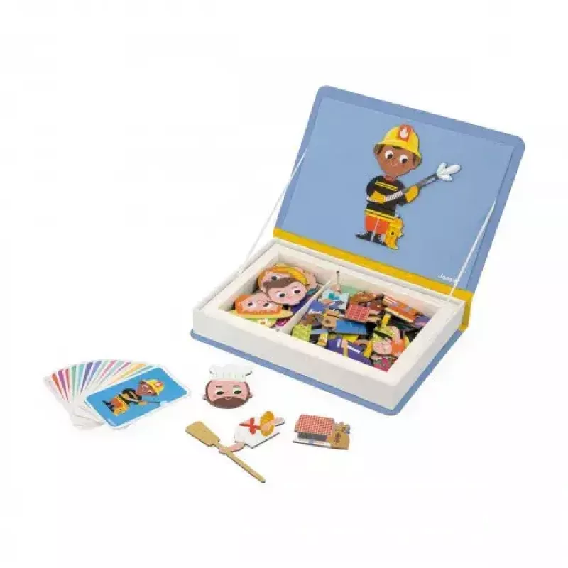 JANOD Magnetibook Jobs magnetinis profesijų rinkinys, 3–6 m., mėlynas