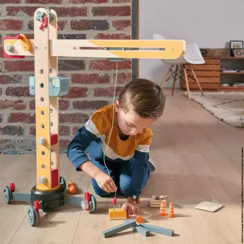 JANOD Didysis kranas įvairiaspalvis buko mediena 3–8 metams