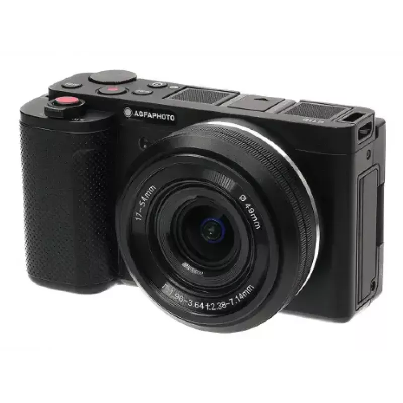 Kompaktiškas fotoaparatas AgfaPhoto Realishot C110 – 24 MP, 1/3,06 colio CMOS, 3x optinis priartinimas, 4K, Wi‑Fi, 2,8 colio liečiamasis ekranas, juodas