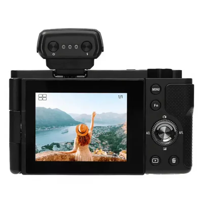 Kompaktiškas fotoaparatas AgfaPhoto Realishot C110 – 24 MP, 1/3,06 colio CMOS, 3x optinis priartinimas, 4K, Wi‑Fi, 2,8 colio liečiamasis ekranas, juodas