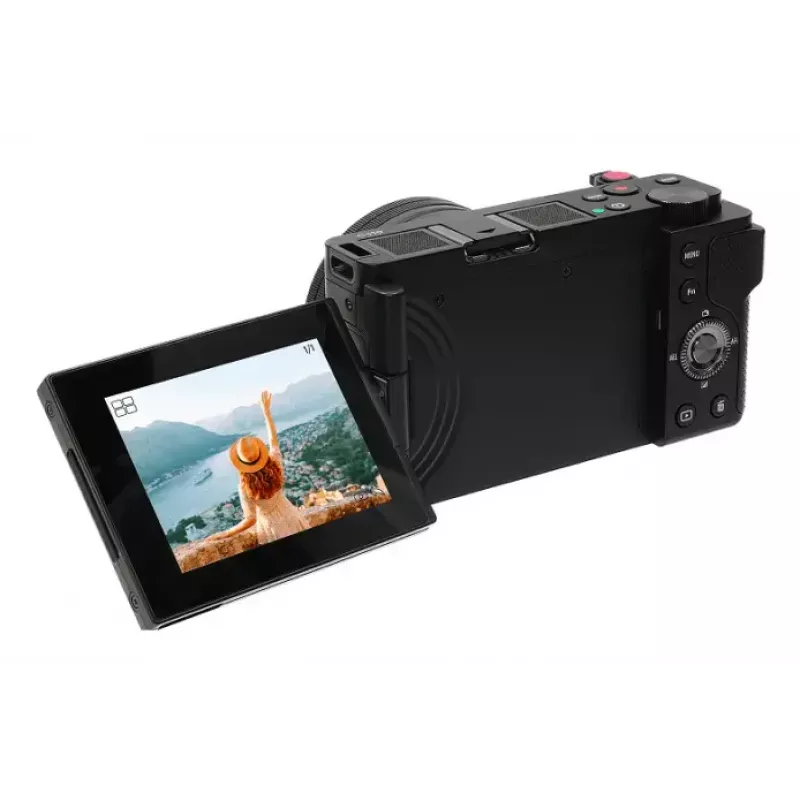 Kompaktiškas fotoaparatas AgfaPhoto Realishot C110 – 24 MP, 1/3,06 colio CMOS, 3x optinis priartinimas, 4K, Wi‑Fi, 2,8 colio liečiamasis ekranas, juodas