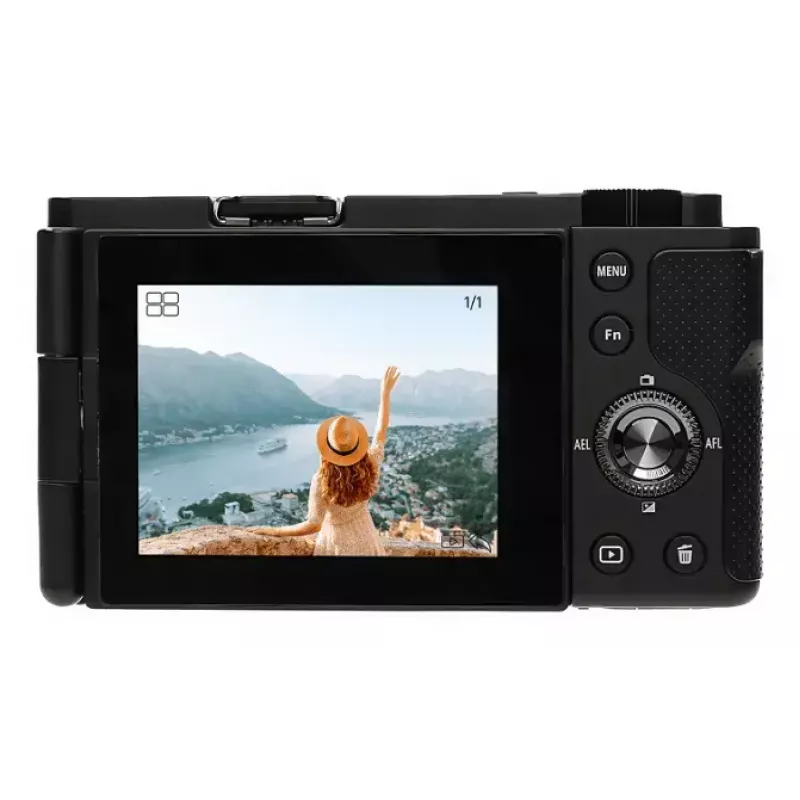 Kompaktiškas fotoaparatas AgfaPhoto Realishot C110 – 24 MP, 1/3,06 colio CMOS, 3x optinis priartinimas, 4K, Wi‑Fi, 2,8 colio liečiamasis ekranas, juodas